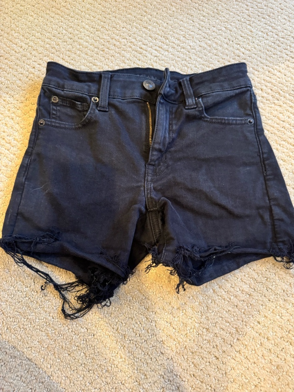 American Eagle Outfitters Black Stretch Denim Shorts